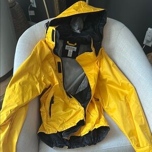 Orvis Yellow waterproof rain Jacket like new